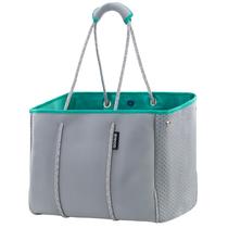 Bolso de Playa QOGiR de Neopreno GRIS Y VERDE Extra Grande Bolso de Playa QOGiR de Neopreno GRIS Y VERDE Extra Grande