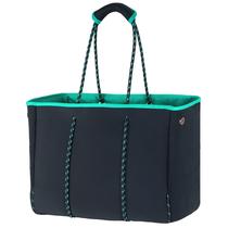 Bolso de Playa Tote QOGiR de Neopreno Multifuentes Gris Oscuro/Verde Bolso de Playa Tote QOGiR de Neopreno Multifuentes Gris Oscuro/Verde