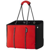 Bolso de Playa Tote QOGiR de Neopreno Rojo con Bolsillo Interior con Cierre Bolso de Playa Tote QOGiR de Neopreno Rojo con Bolsillo Interior con Cierre