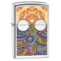 Bolso mais leve com padrão Zippo Boho, cromo de alto polimento