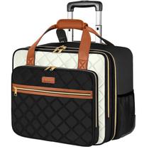 Bolso rodante para laptop Ytonet 17.3'' con ruedas para mujer, color negro