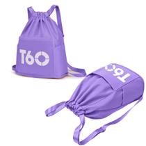 Bolso T60 Lilás Dobrável Multiuso Escola Treino Natação