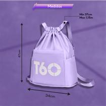 Bolso T60 Rosa Cinza Unissex Dobrável Impermeável Treino Bolso T60 Rosa Cinza Unissex Dobrável Impermeável Treino