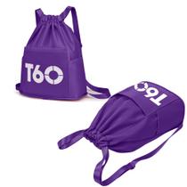 Bolso T60 Roxo Dobrável Unissex Futebol Academia Corrida
