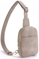 Bolso tipo bandolera pequeño Telena de cuero sintético gris para cruzar el pecho