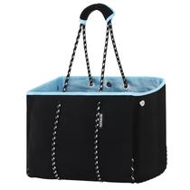 Bolso Tote de Playa QOGiR de Neopreno con Bolsillo Interior con Cierre Negro Bolso Tote de Playa QOGiR de Neopreno con Bolsillo Interior con Cierre Negro