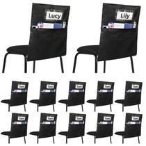 Bolsos de cadeira, pacote com 12 para salas de aula, sacos de assento BingLzzr