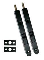Bolt Flush Bolt QCAA, latão sólido, preto fosco, pacote com 7 a 2 unidades