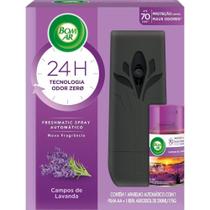 Bom Ar Automático Aerossol Freshmatic Campos de Lavanda Aparelho + Refil 250ml Bom Ar Automático Aerossol Freshmatic Campos de Lavanda Aparelho + Refil 250ml