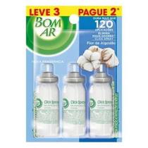 Bom Ar Flor de Algodão Click Spray 3 Refis de 12 ml