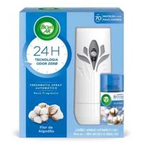 Bom Ar Freshmatic Flor De Algodão Aparelho Dosador e Refil 250ml Purificador Odorizador Glade Bom Ar Freshmatic Flor De Algodão Aparelho Dosador e Refil 250ml Purificador Odorizador Glade