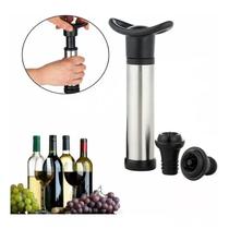 Bomba a Vácuo de Vinho Preservação Extrator Manual Inox Silicone Tampa Garrafa Selador Bar Remove Oxigênio