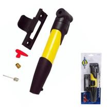 Bomba Ar Manual Mini Para Encher Pneu Bike Bola Com 3 Bicos Bomba Ar Manual Mini Para Encher Pneu Bike Bola Com 3 Bicos