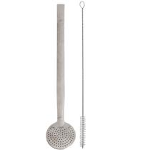 Bomba Chimarrão Achatada Cano Liso Com Rosca 23cm Aço Inox Bomba Chimarrão Achatada Cano Liso Com Rosca 23cm Aço Inox