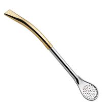 Bomba Chimarrão Mate Terere 19cm Latão Cromado Com Biqueira - 319 Taumer