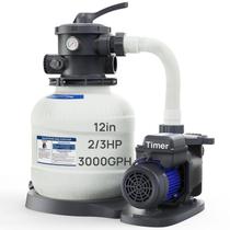 Bomba de Água AQUASTRONG 2/3 HP Filtro de Areia 12in com Timer Bomba de Água AQUASTRONG 2/3 HP Filtro de Areia 12in com Timer