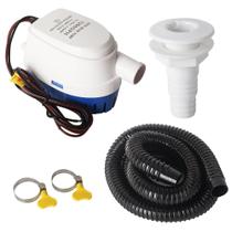 Bomba de água de esgoto para barco Lxngyi 12V 1200 GPH com kit de encanamento