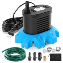 Bomba de Água FIDISP Modelo 850 GPH com Mangueira de 7 m e Adaptadores