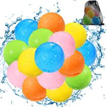 Bomba de água reutilizável Water Splash Ball SOPPYCID, pacote com 15