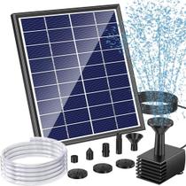 Bomba de água solar POPOSOAP 6W ao ar livre com tubo de 4 pés e 5 bicos