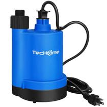 Bomba de água submersível TecHome 1/4HP 1800GPH com cabo de 10 pés