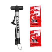 Bomba De Ar Bicicleta Yamada Alumínio + 2 Camaras De Ar Kenda Para Bicicleta Bike 24x1.75/1.9 Schrader Bomba De Ar Bicicleta Yamada Alumínio + 2 Camaras De Ar Kenda Para Bicicleta Bike 24x1.75/1.9 Schrader