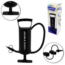 Bomba De Ar Com Bico Adaptador Encher Colchão Boia Piscina