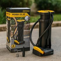 Bomba de Ar com Pedal Portátil Antiderrapante 2 Bicos Adaptadores Inflador para Pneus, Infláveis Bolas e Bicicletas Bomba de Ar com Pedal Portátil Antiderrapante 2 Bicos Adaptadores Inflador para Pneus, Infláveis Bolas e Bicicletas