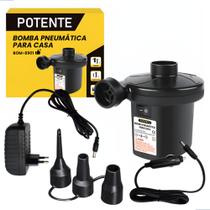 Bomba De Ar Elétrica 50W Colchão Piscina Boias Infláveis 3 Bicos Alta Qualidade BOM8901 Bomba De Ar Elétrica 50W Colchão Piscina Boias Infláveis 3 Bicos Alta Qualidade BOM8901