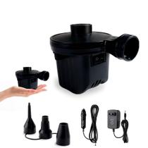 Bomba de Ar Elétrica Portátil Inscool 110V 12V com 3 Bicos Bomba de Ar Elétrica Portátil Inscool 110V 12V com 3 Bicos