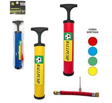 Bomba de Ar Manual 2 Bicos Portátil Para Infláveis e Bolas de Futebol