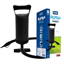 Bomba de Ar Manual 30cm Bicos Inflador Mangueira Portátil p/ Encher Infláveis Colchão Piscina Infantil Bóias Bolas Brinquedos Verão Praia