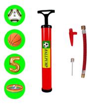 Bomba de ar manual ballpump 28cm manual plast vermelha Bomba de ar manual ballpump 28cm manual plast vermelha