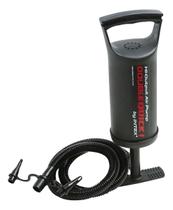 Bomba De Ar Manual Intex Double Quick Cor Preto Para Inflar Colchões Piscinas Infláveis Boia