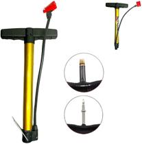 Bomba de Ar Manual Para Bicicleta Bolas Colchão Tipo T 30cm Cores