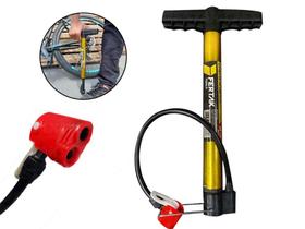 Bomba De Ar Manual Portátil Para Encher Pneu De Bicicleta Vertical 30cm Fertak Tools