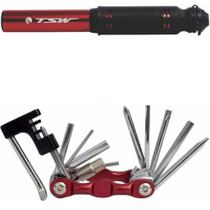 Bomba De Ar Mini Pump + Chaveiro Allen 12 Funções Com Extrator De Corrente Vermelho