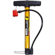 Bomba de Ar P/ Encher Pneu de Bicicleta Bico Duplo 30cm