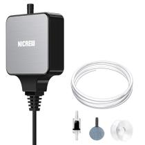 Bomba de ar para aquário NICREW Nano Silent Black 1,5 W 0,3 L/min