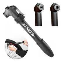 Bomba De Ar Para Bicicleta Portátil Bico Fino E Grosso Atrio