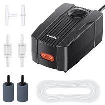 Bomba de Ar Pawfly 50 GPH Silenciosa e Ajustável para 38-227 Litros Bomba de Ar Pawfly 50 GPH Silenciosa e Ajustável para 38-227 Litros