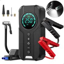 Bomba de Ar Portatil Compressor Inflator Multi-função 4 em 1 PowerBank 8kmah Bateria Calibrador de C