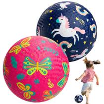 Bomba de borracha Playground Balls U&C Planet, pacote com 2 unidades, 22 cm