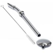 Bomba De Chimarrão Aço Inox 304 Desmontável Com Escovinha Bomba De Chimarrão Aço Inox 304 Desmontável Com Escovinha