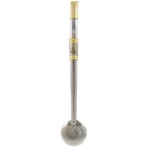 Bomba De Chimarrão Aço Inox Banho Ouro 18k Nossa Senhora Aparecida Bomba De Chimarrão Aço Inox Banho Ouro 18k Nossa Senhora Aparecida