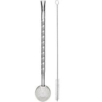 Bomba de Chimarrão Bojo Mil Furos 21cm com Rosca Chata Média Bomba de Chimarrão Bojo Mil Furos 21cm com Rosca Chata Média