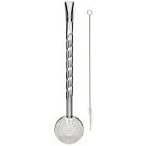 Bomba de Chimarrão Bojo Removível 800 Furos 19cm Inox Cano T