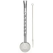 Bomba de Chimarrão Bojo Removível 800 Furos 19cm Inox Cano Trabalhado Bomba de Chimarrão Bojo Removível 800 Furos 19cm Inox Cano Trabalhado