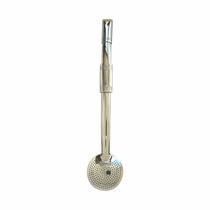Bomba de Chimarrão e Tereré Aço Inox 24cm Bocal Duplo