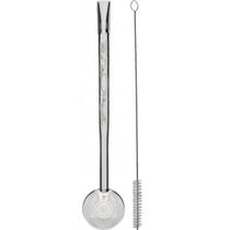 Bomba de Chimarrão Estampada 21cm Bojo Mil Furos Aço Inox com Rosca para Mate Bomba de Chimarrão Estampada 21cm Bojo Mil Furos Aço Inox com Rosca para Mate